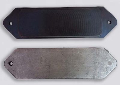 Berubbering metalen steun - rubber en metaal