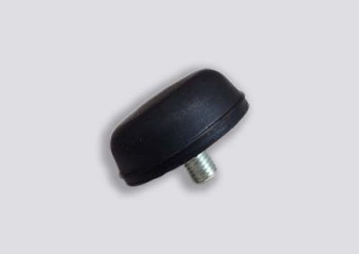 Rubberen blok met korte schroefdraad - rubber en
